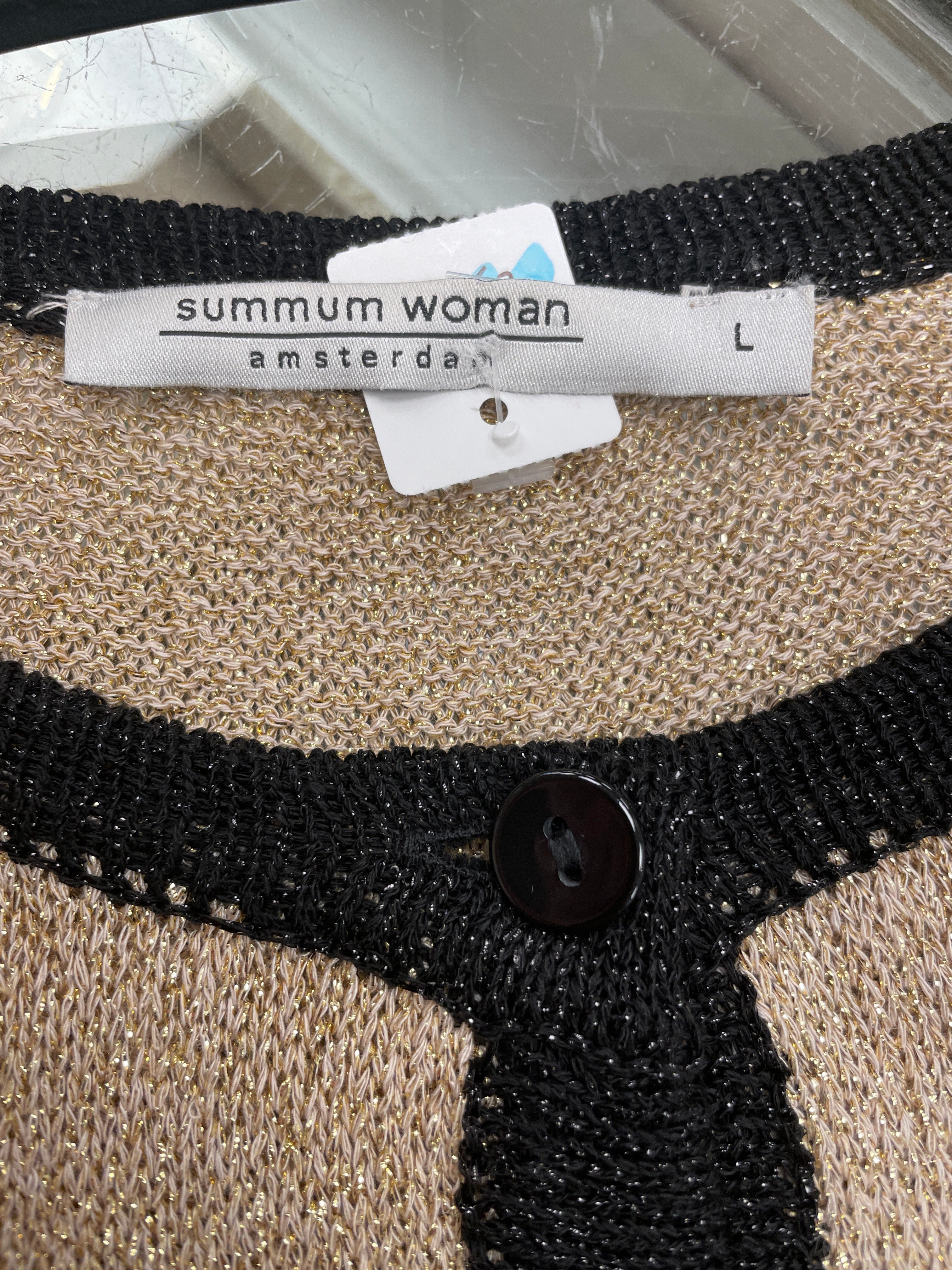 Summum vest maat L 40 goud zwart glitter