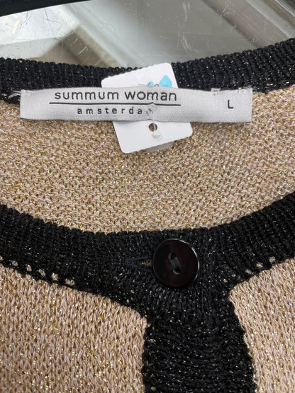 Summum vest maat L 40 goud zwart glitter