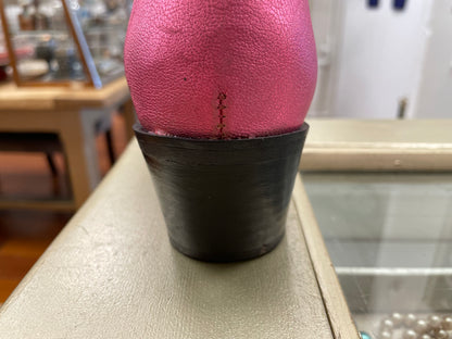 Dwars DWRS laarzen boots western maat 39 roze oranje metallic leer