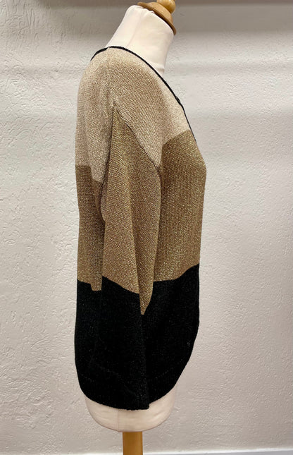 Summum vest maat L 40 goud zwart glitter