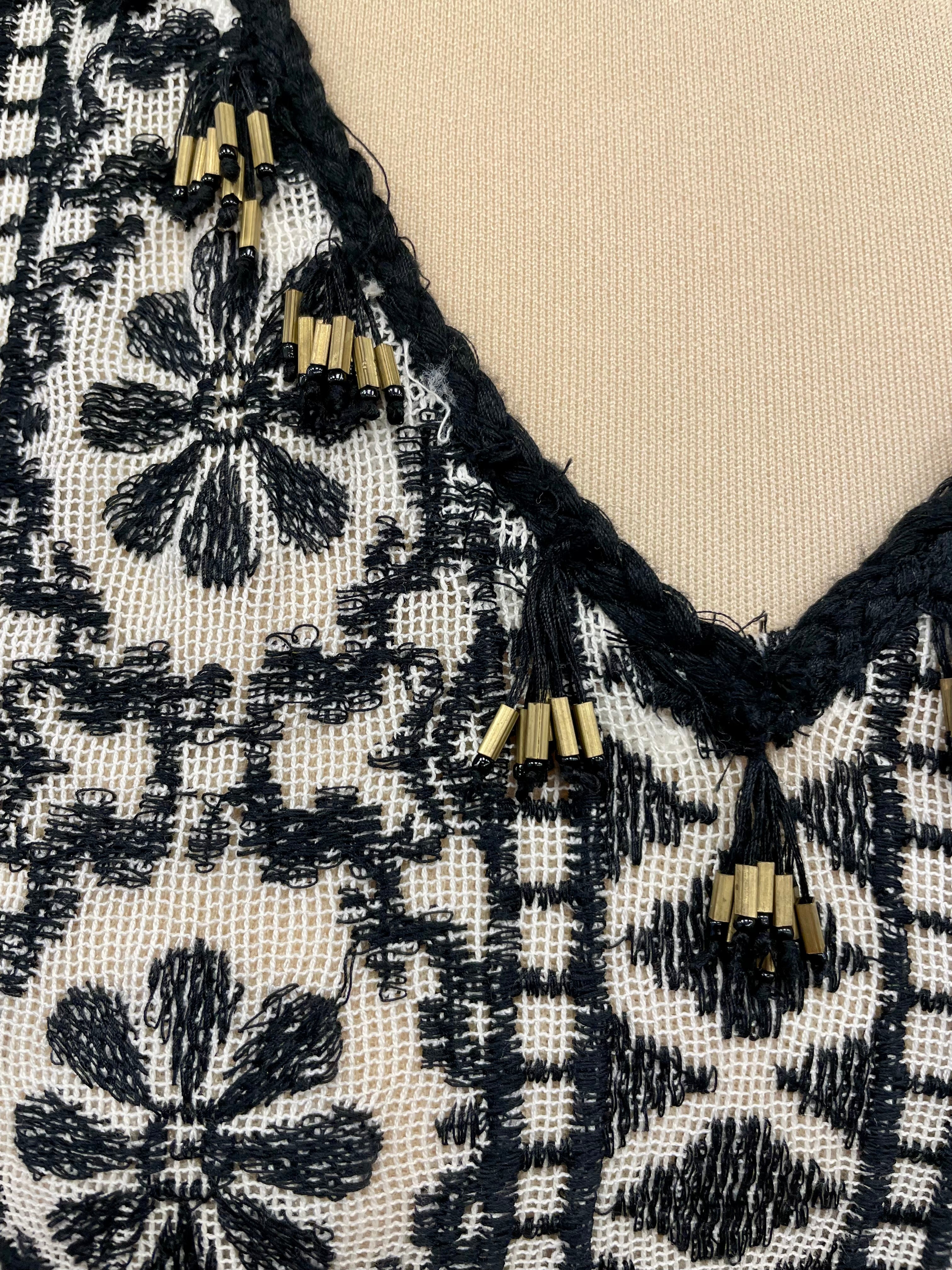 Antik Batik blouse zwart wit maat L 40