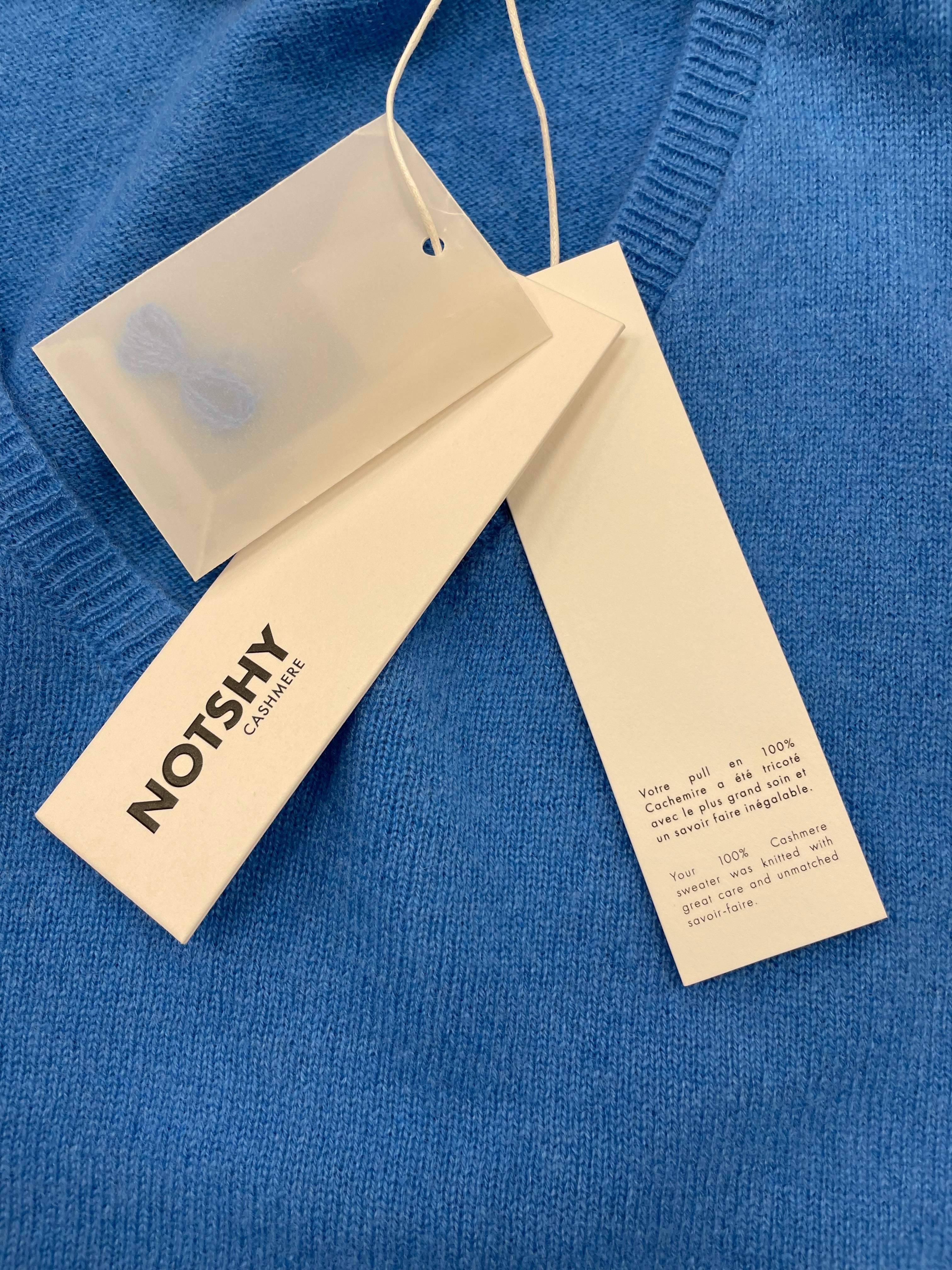 Notshy Cashmere trui nieuw met labels 100% kasjmier maat S oversized blauw