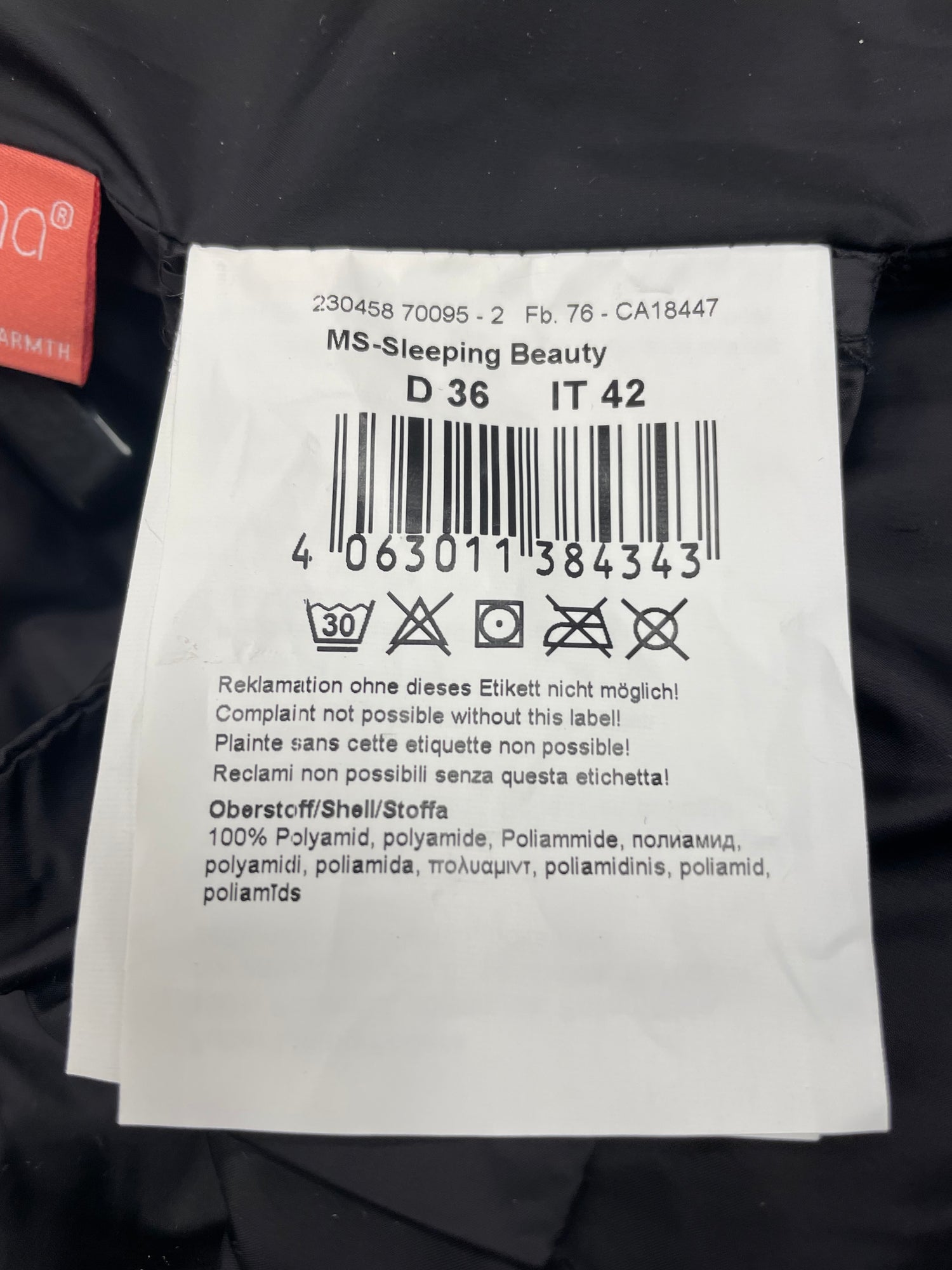 Milestone bodywarmer lang maat S 36 bruin model Sleeping Beauty