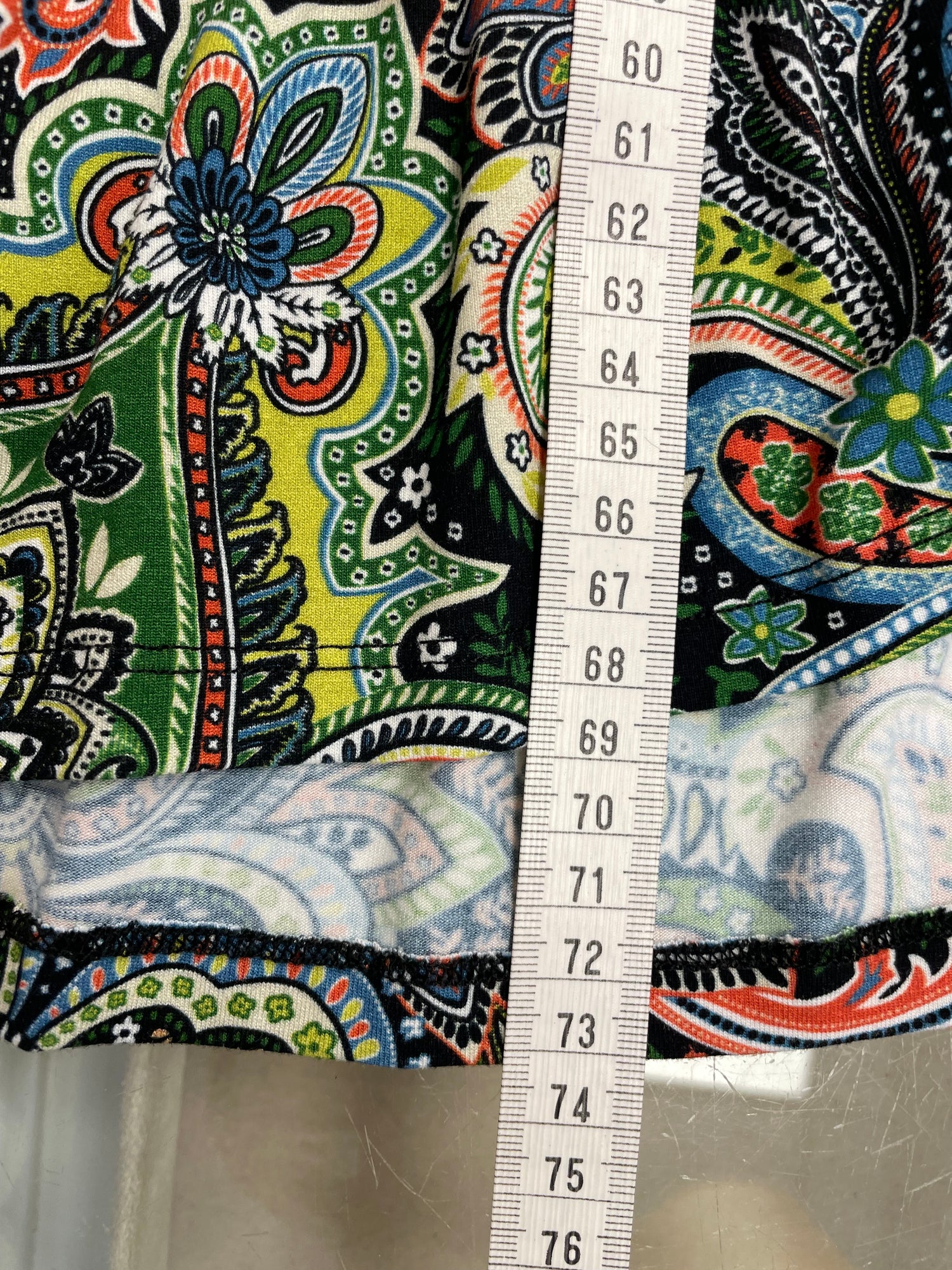 Geisha rok maat S 36 zwart groen Paisley tricot