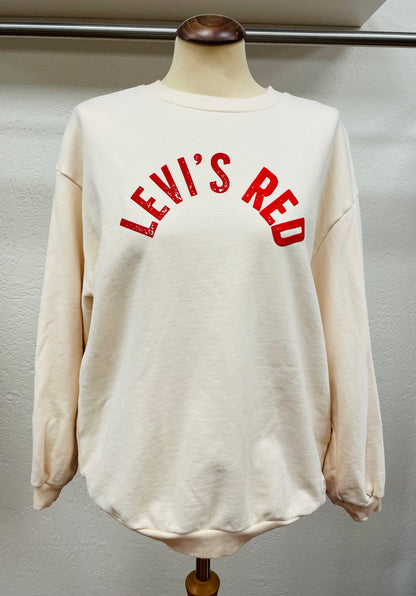 Levi’s Red sweater trui maat M oversized ecru rood