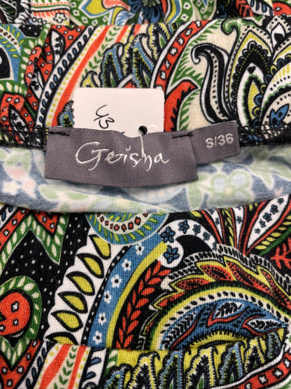 Geisha rok maat S 36 zwart groen Paisley tricot