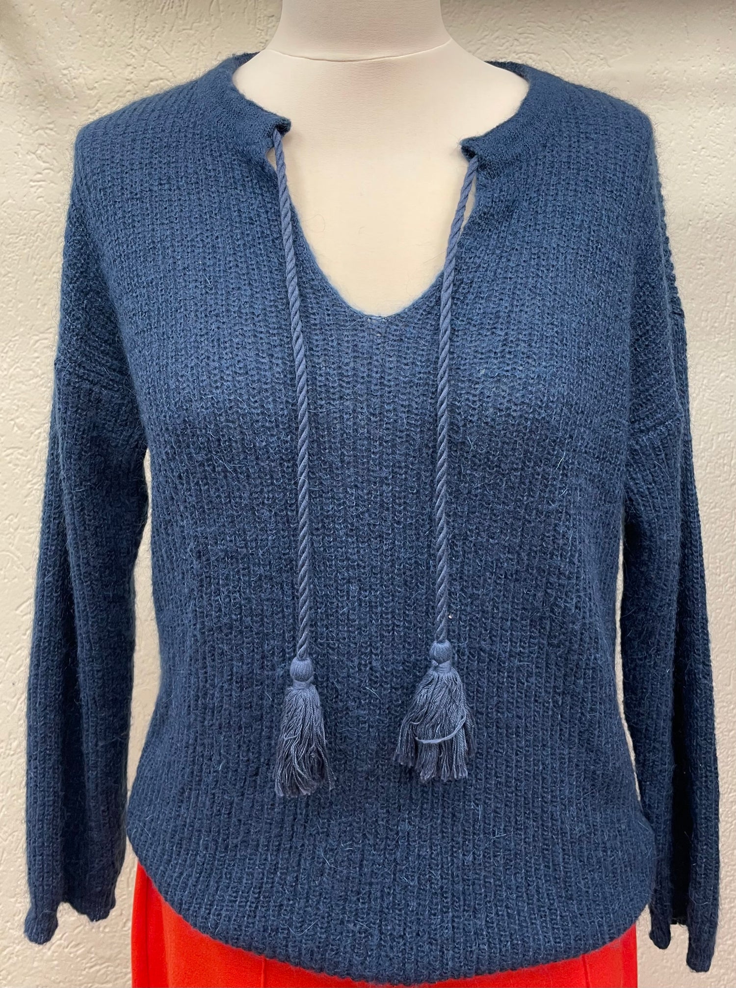 La Fee Atelier trui blauw knitted maat M 38