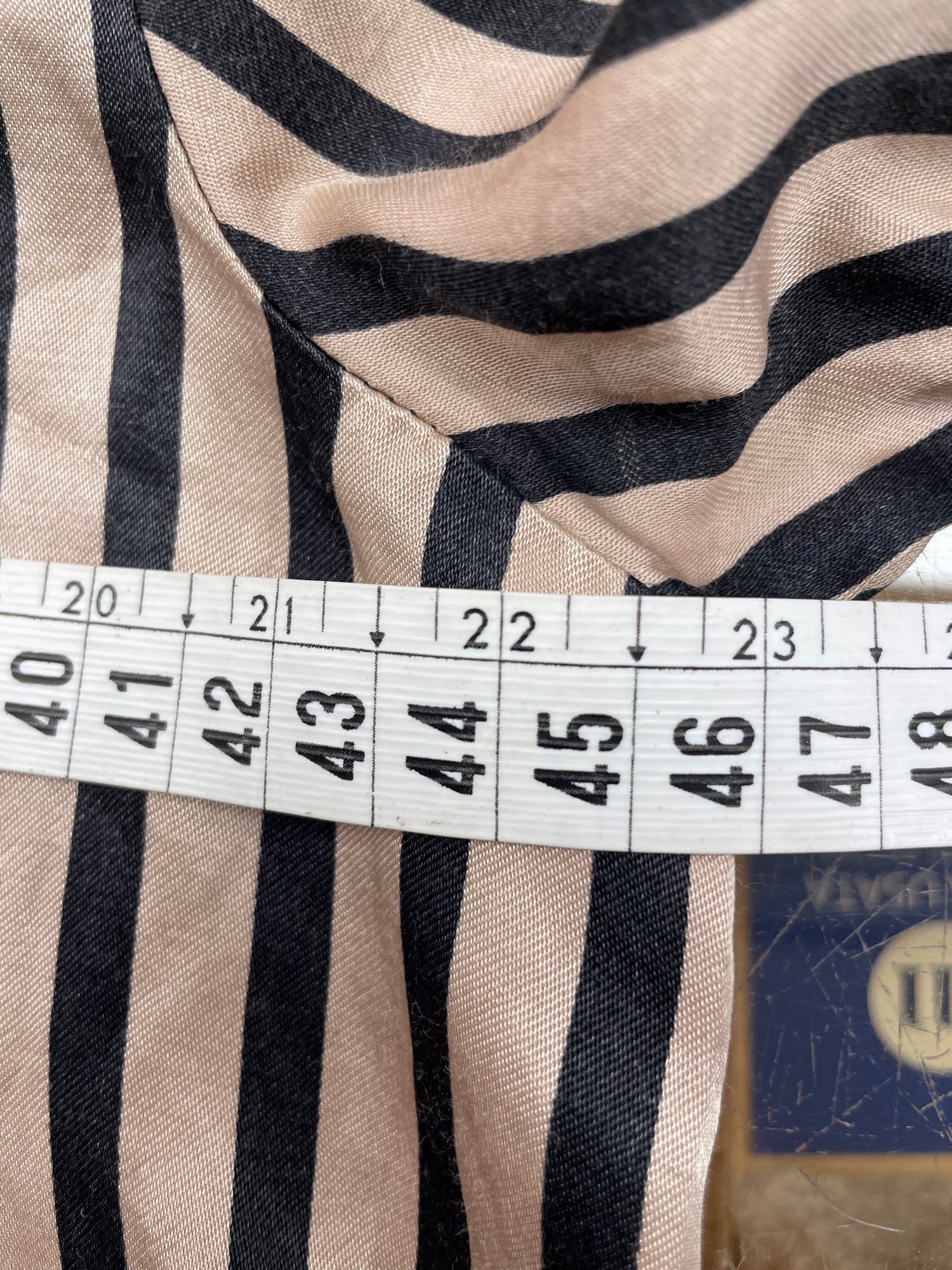 Scotch &amp; Soda blouse maat S 36 streep beige zwart satijn