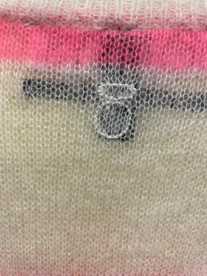 10 Days trui maat M 38 knitted strepen alpaca merino wit roze