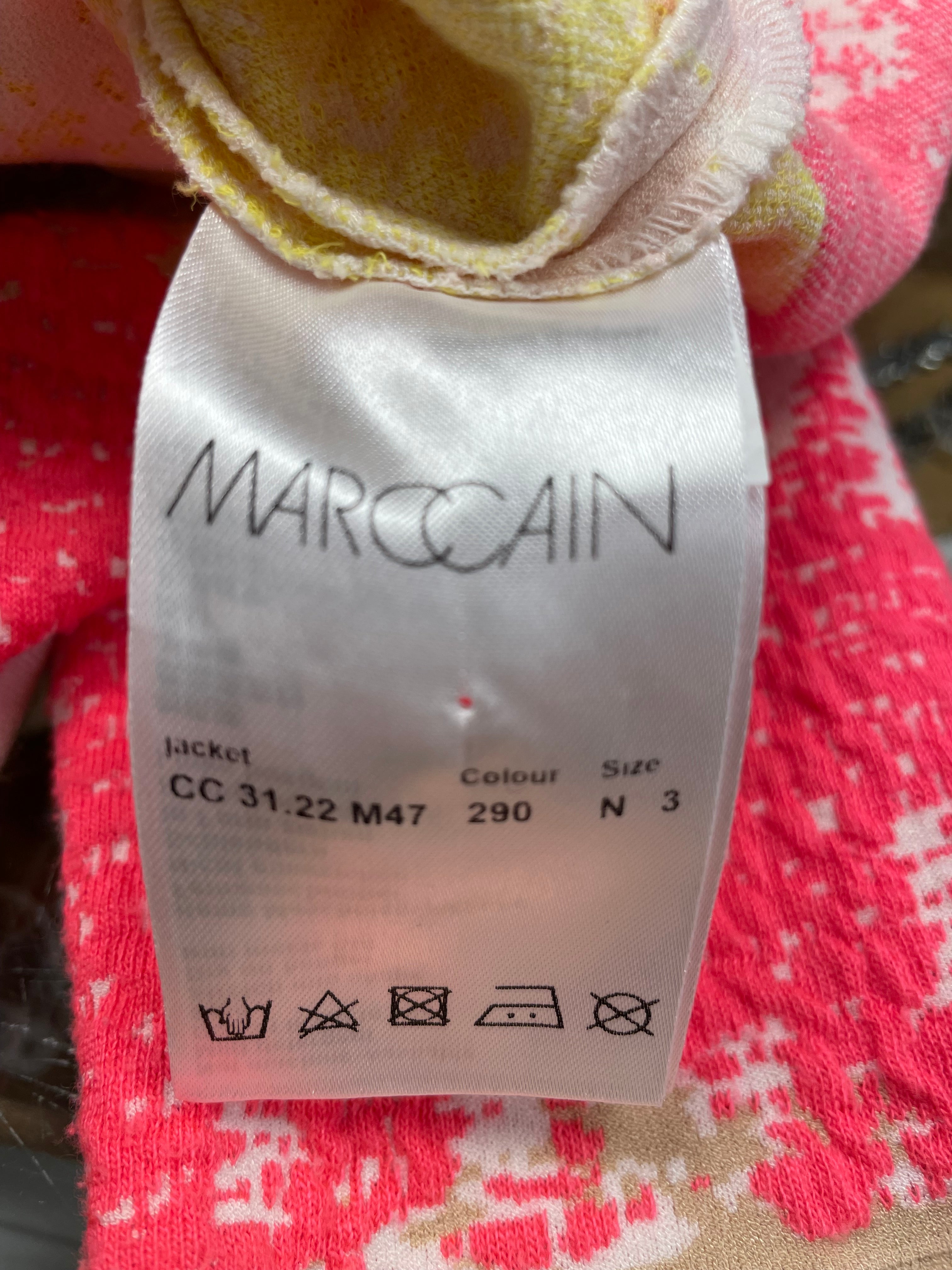 Marc Cain vestje jasje maat 3 M 38 roze geel