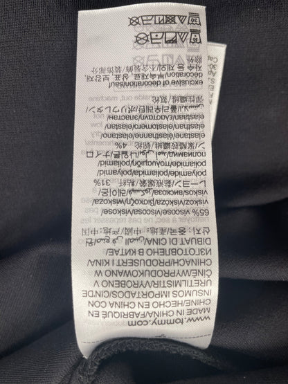 Tommy Hilfiger jurk Dress maat L 40 zwart tricot lang split