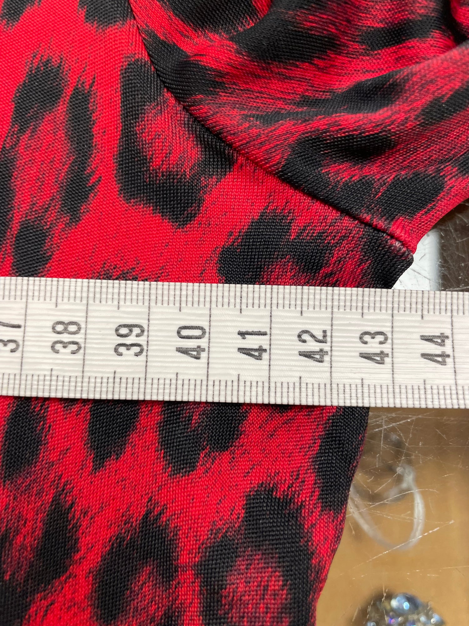 Cavalli shirt maat 40/42 rood zwart animal