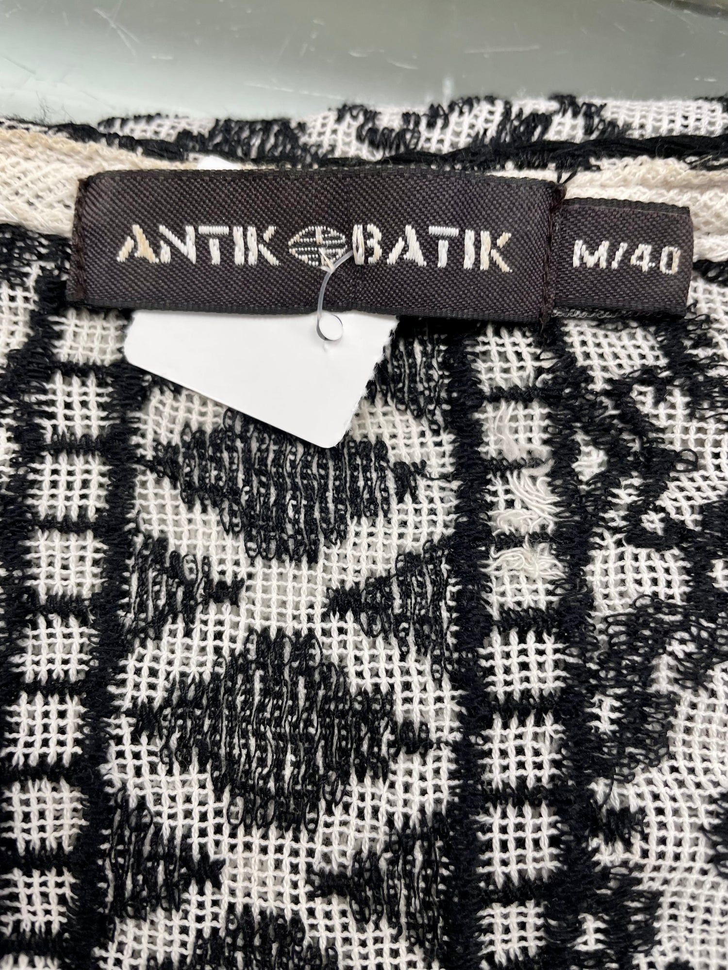 Antik Batik blouse zwart wit maat L 40