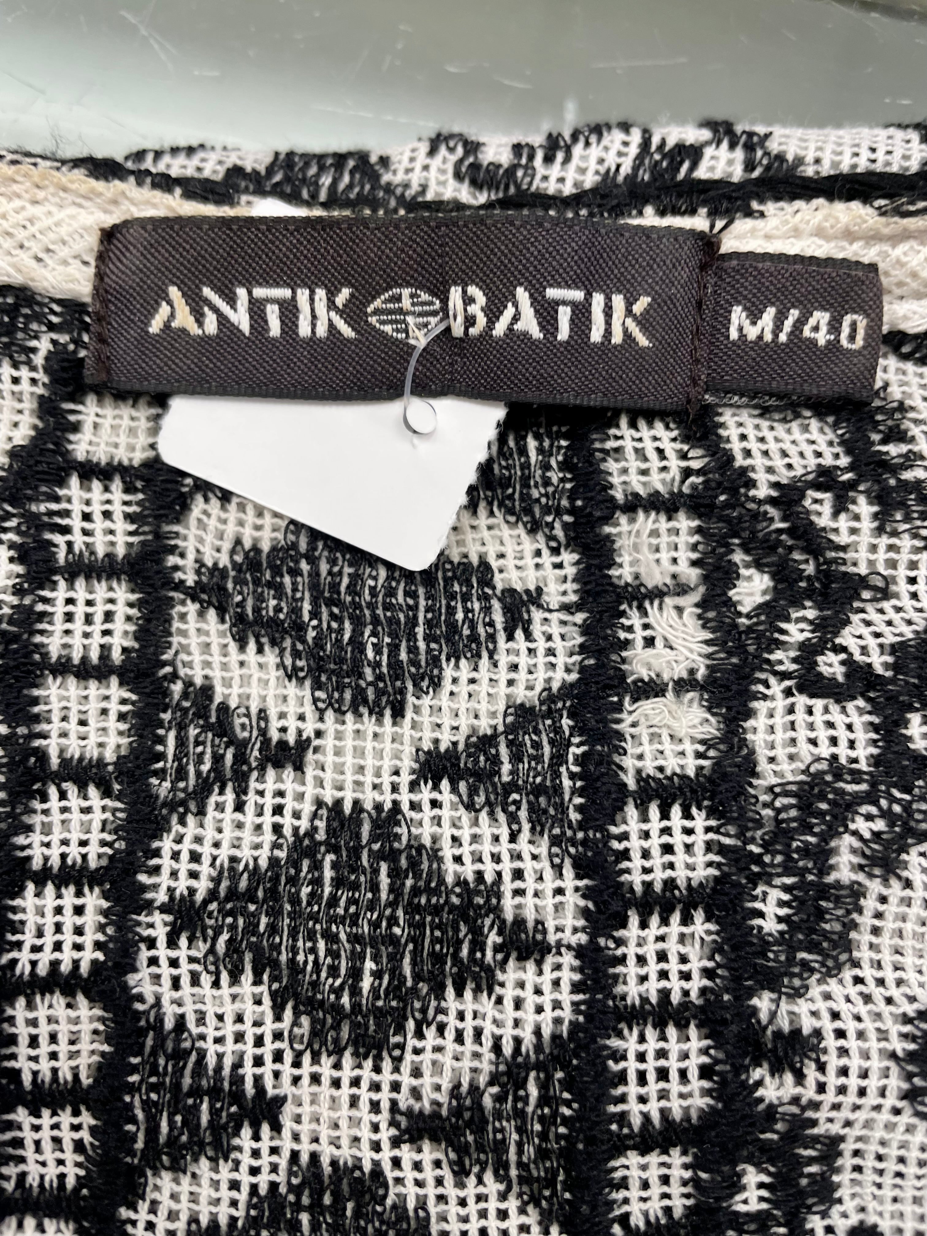 Antik Batik blouse zwart wit maat L 40