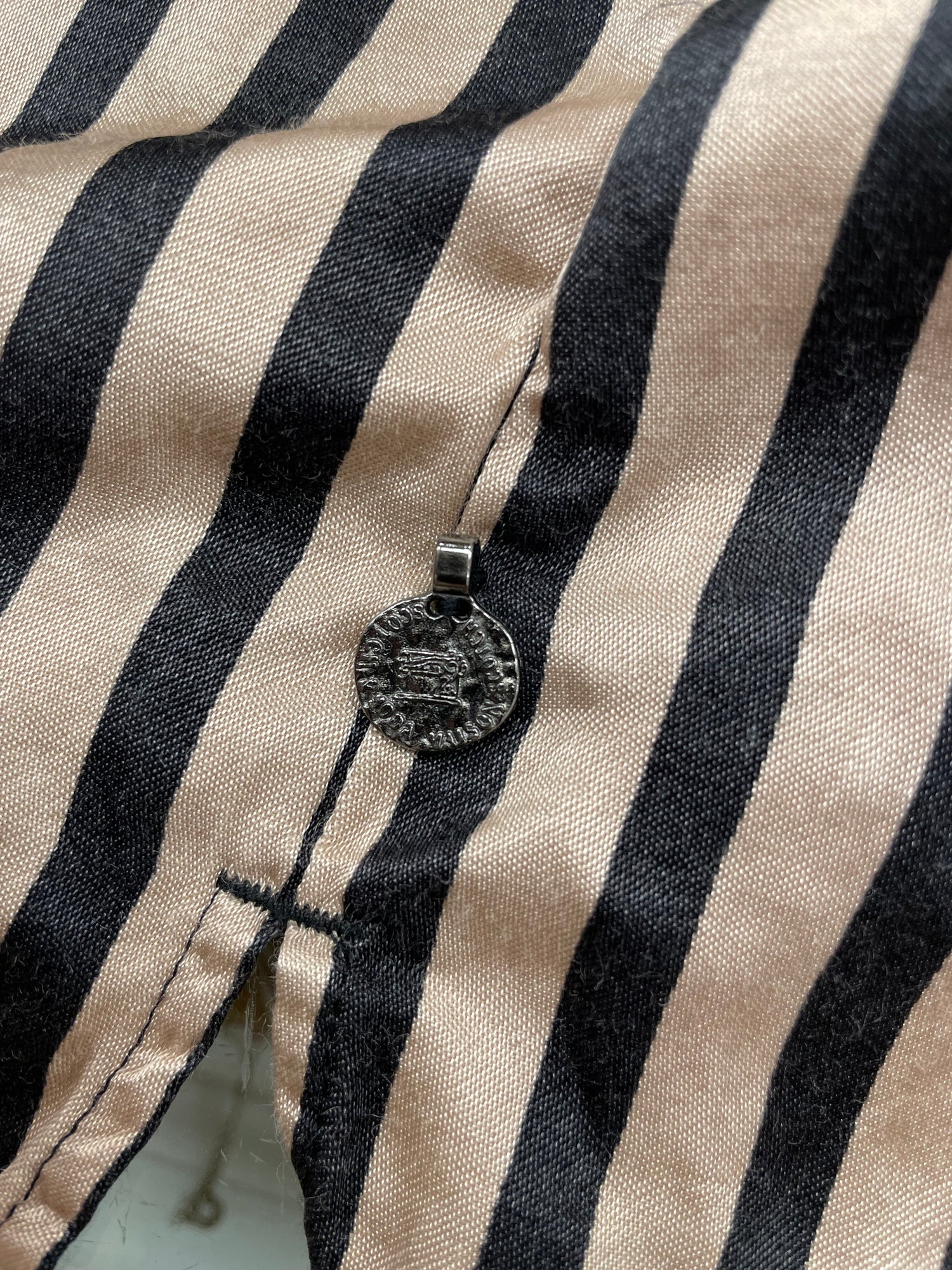 Scotch &amp; Soda blouse maat S 36 streep beige zwart satijn