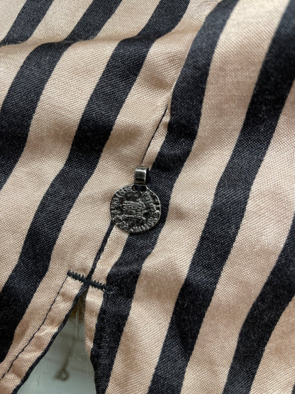 Scotch &amp; Soda blouse maat S 36 streep beige zwart satijn