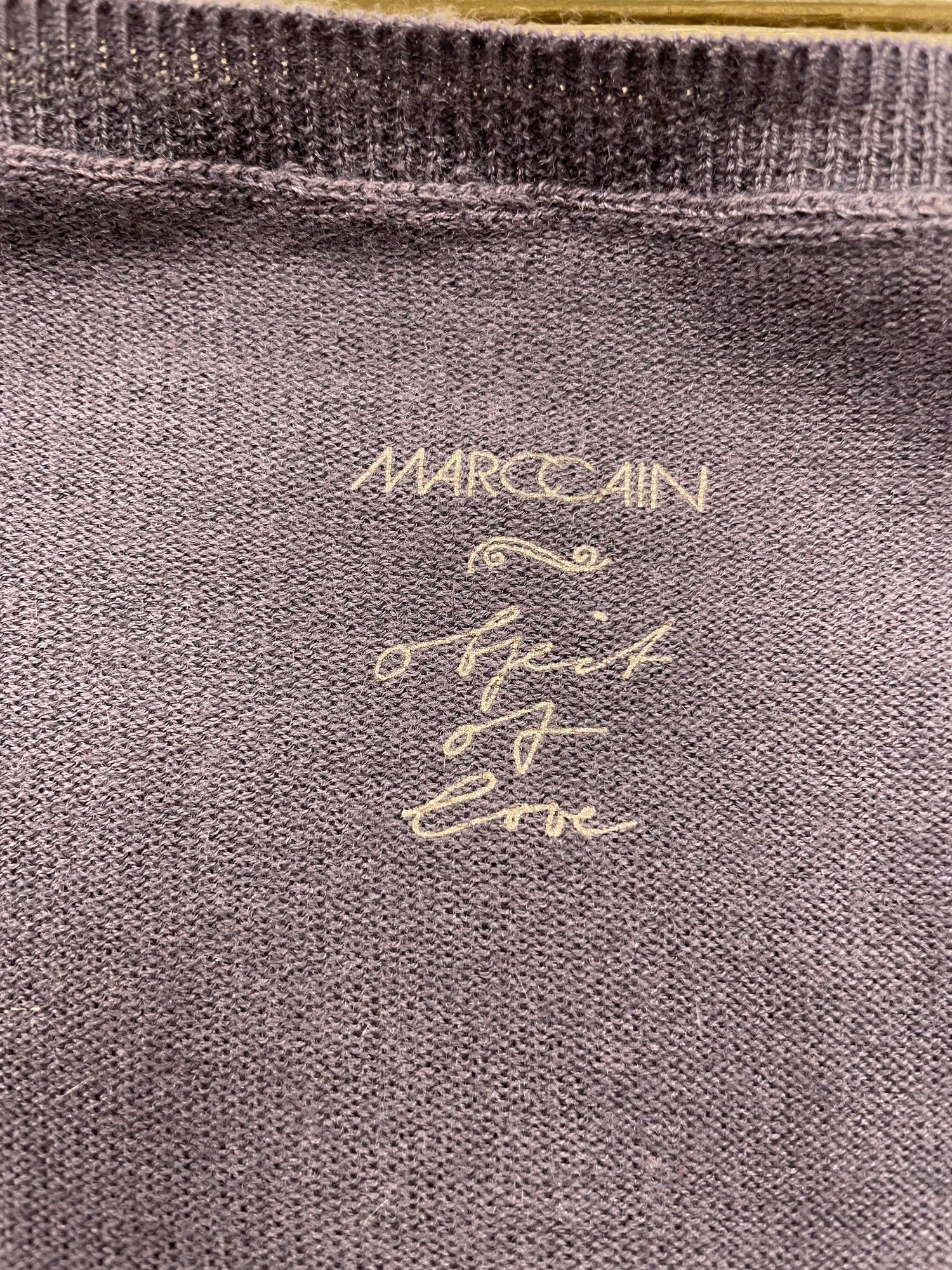 Marc Cain trui sweater maat 4 40 L paars lila zijde wol kasjmier