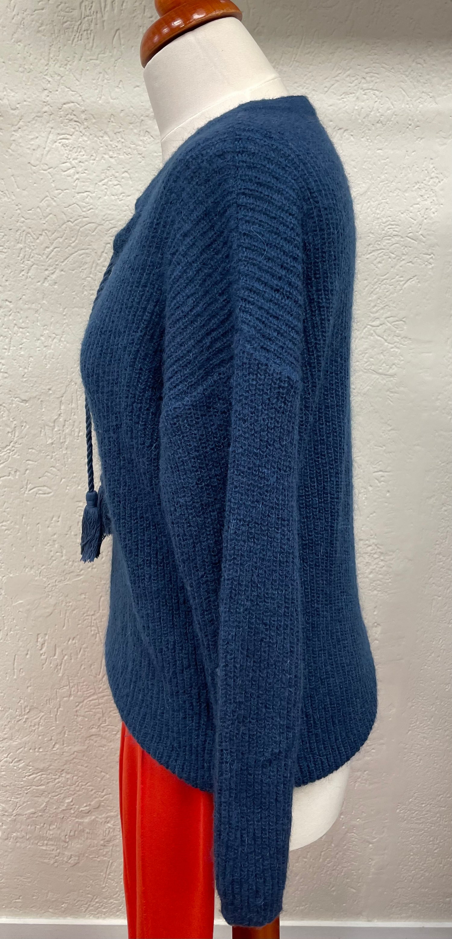 La Fee Atelier trui blauw knitted maat M 38