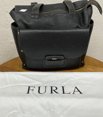 Furla tas zwart leer met dustbag