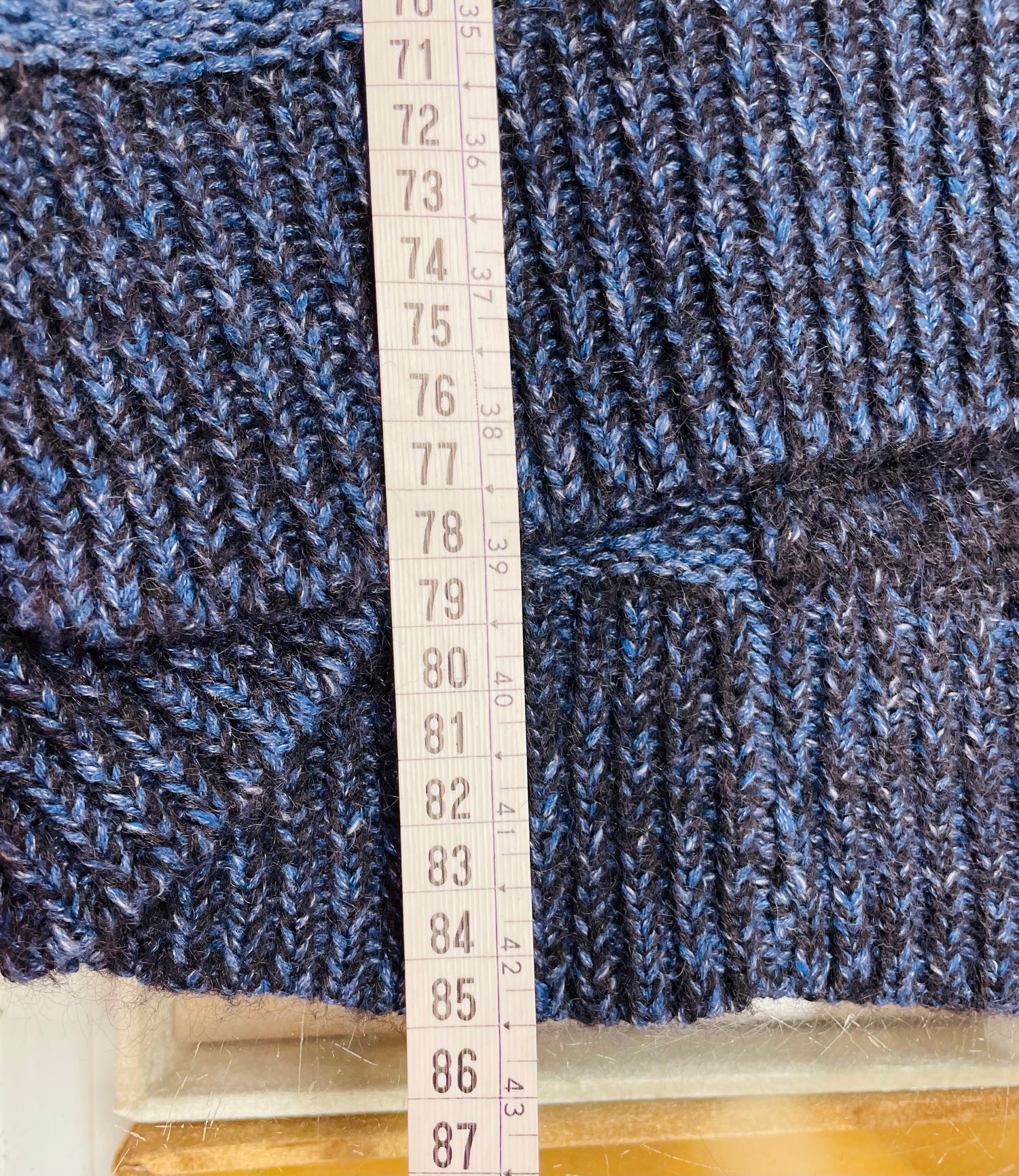 Liebeskind lange trui maat M / L donkerblauw knitted col