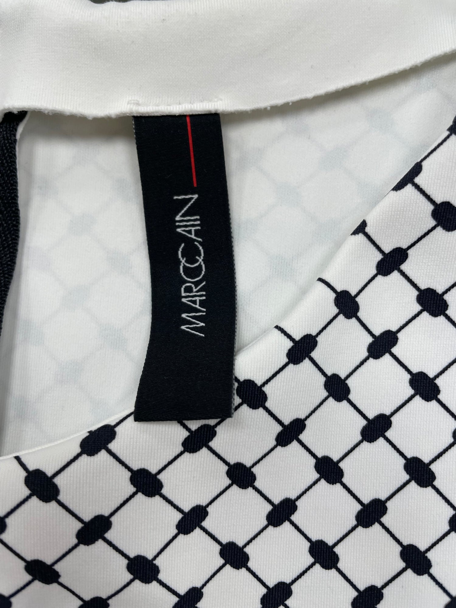Marc Cain jurk maat 5 / 42 / XL wit zwart