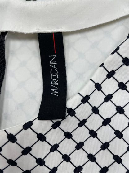 Marc Cain jurk maat 5 / 42 / XL wit zwart