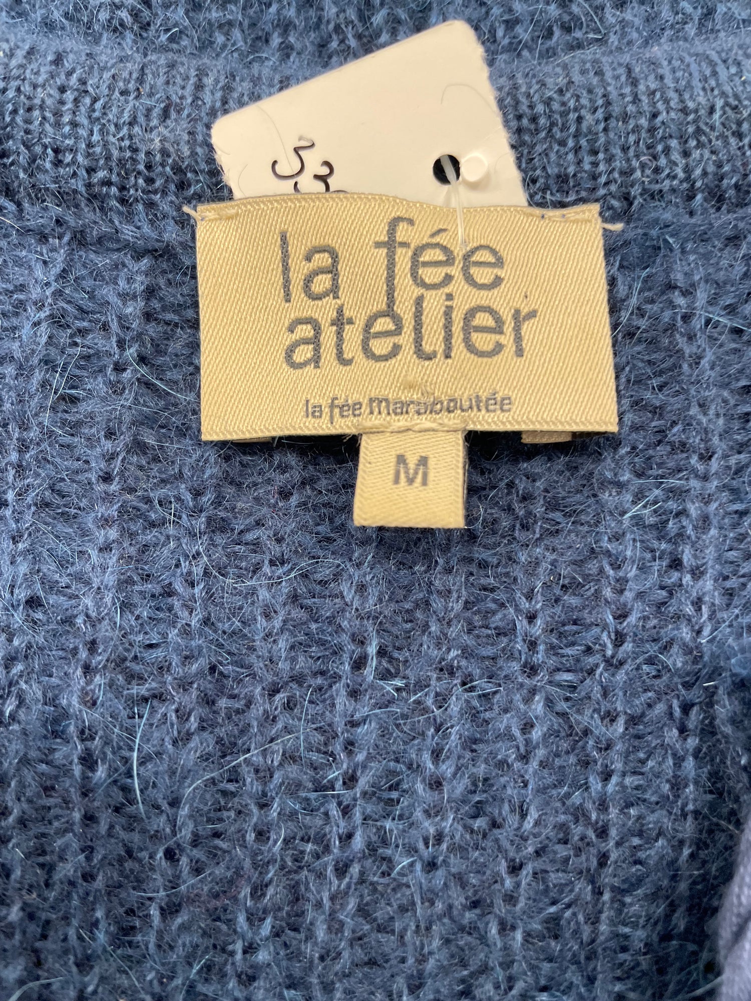 La Fee Atelier trui blauw knitted maat M 38