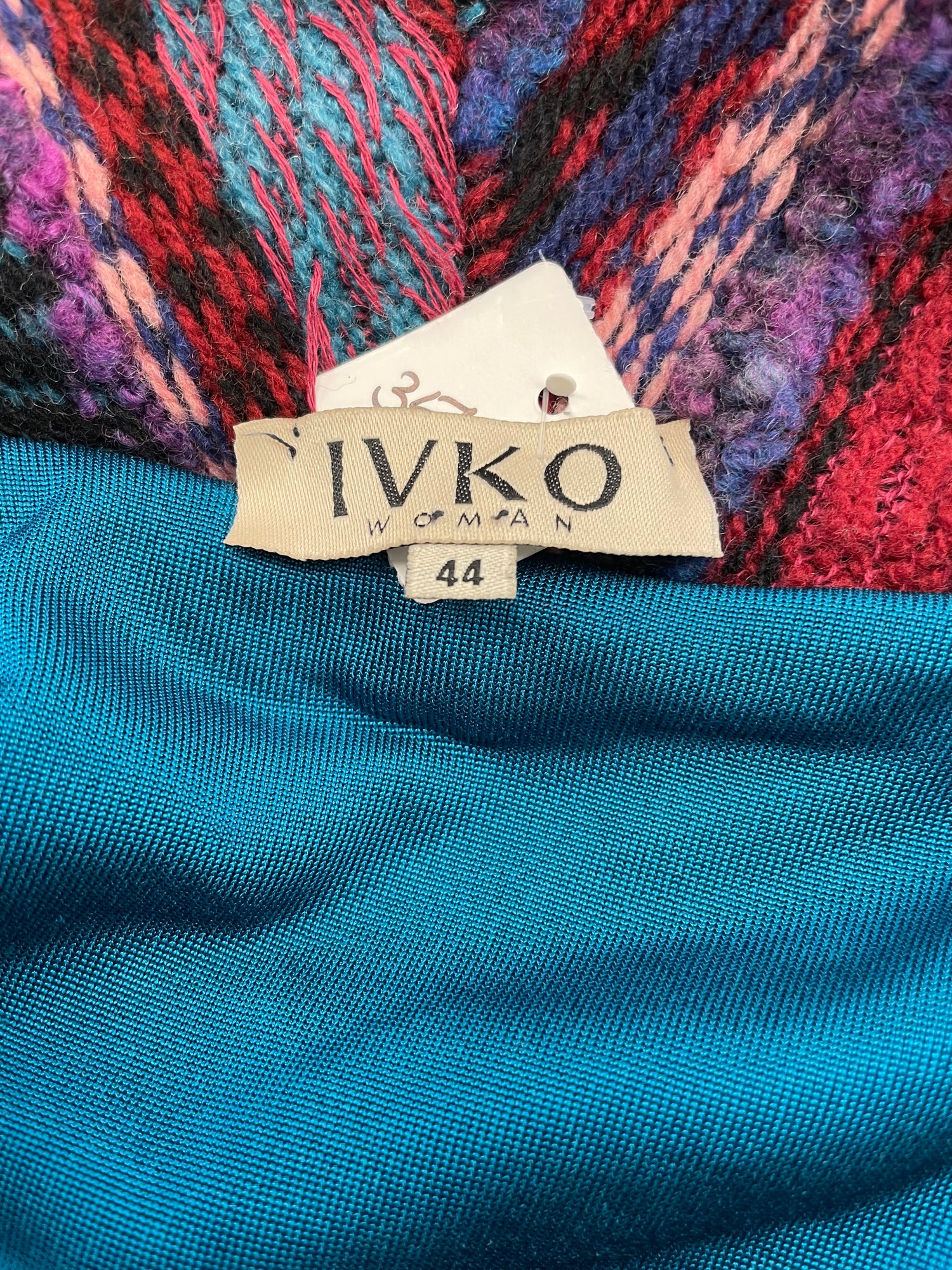 Ivko mantel jas maat 42 / 44 XL multikleur wol