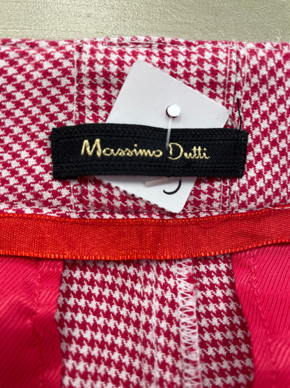 Massimo Dutti broek rood wit ruit