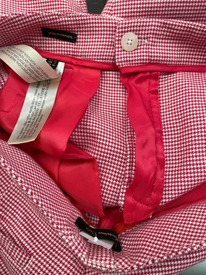 Massimo Dutti broek rood wit ruit