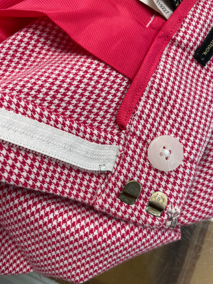 Massimo Dutti broek rood wit ruit